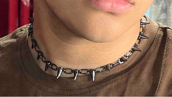 Spiked Dog Chain Necklace