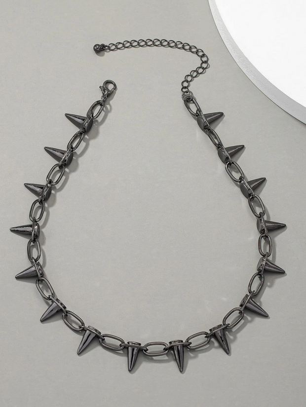 Spiked Dog Chain Necklace