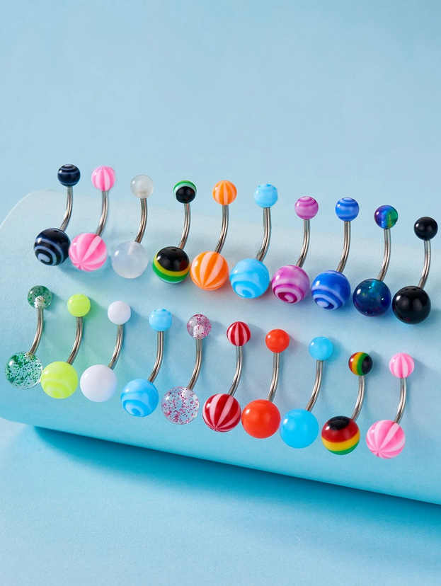 Colorful 20 Piece Naval Belly Ring's