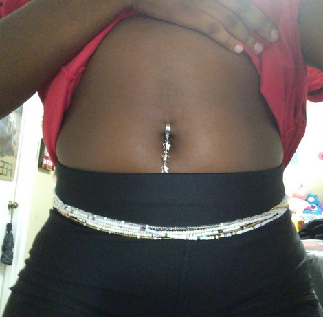 Faux Dangle Stars Naval Belly Ring