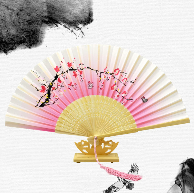 Oriental Silk Decorative Hand Fan (4 Styles)