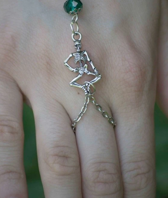 Triple Moon Goddess Wiccan Bracelet Ring