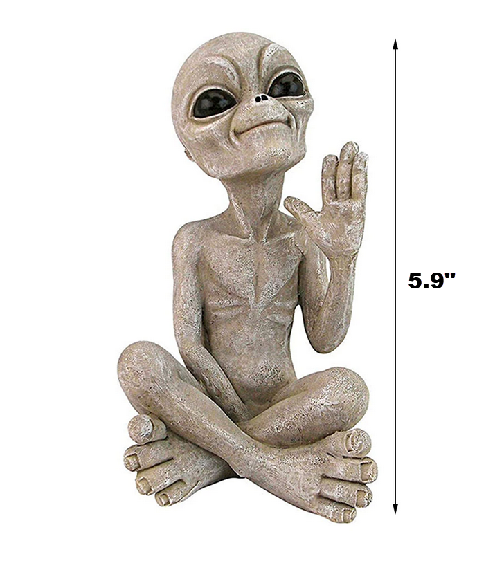 Waving Resin Alien Figurine