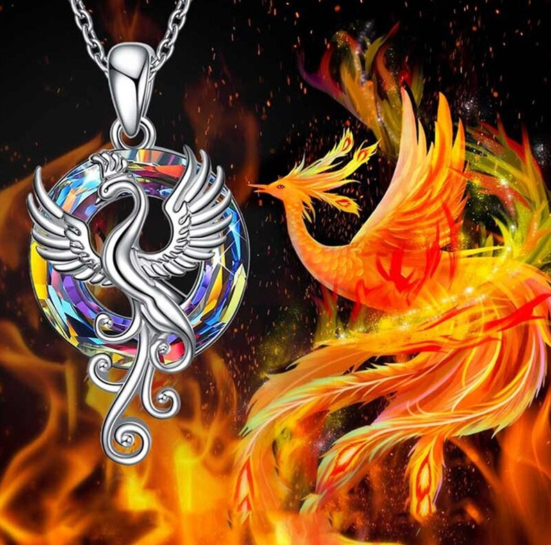 Fire Bird Phoenix Stainless Steel Necklace