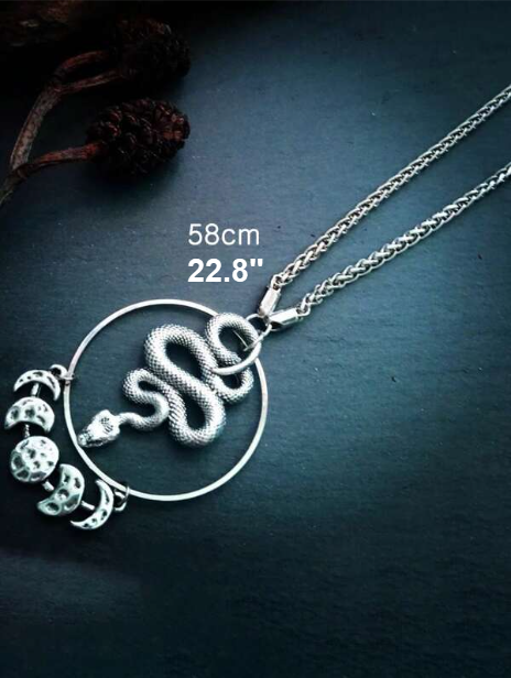 Serpent Moon Phase Necklace