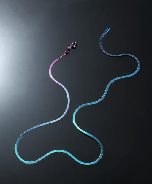 Rainbow Snake Chain Necklace