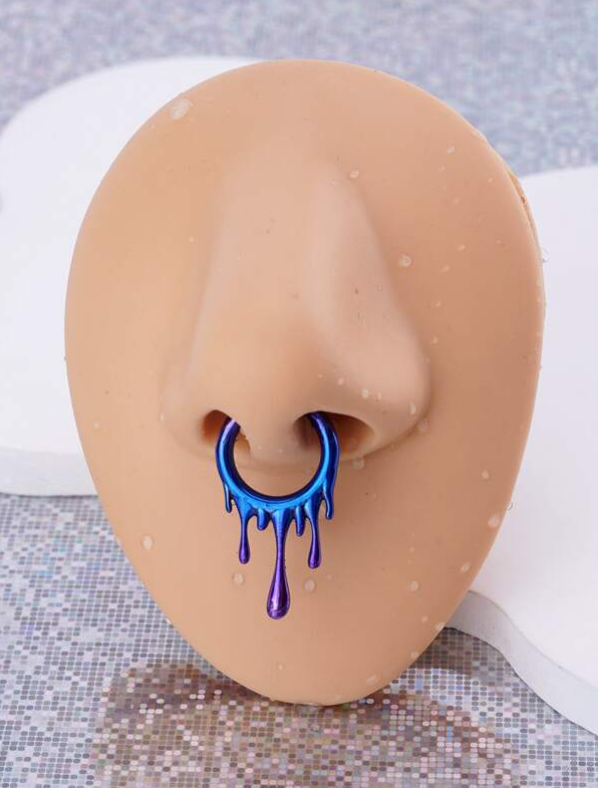Blue Purple Drip Nose Rings