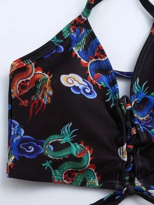 Chinese Dragon Themed Bikini