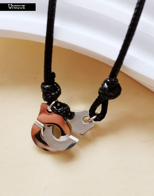 Punk Adjustable Long Rope Handcuffs Necklace