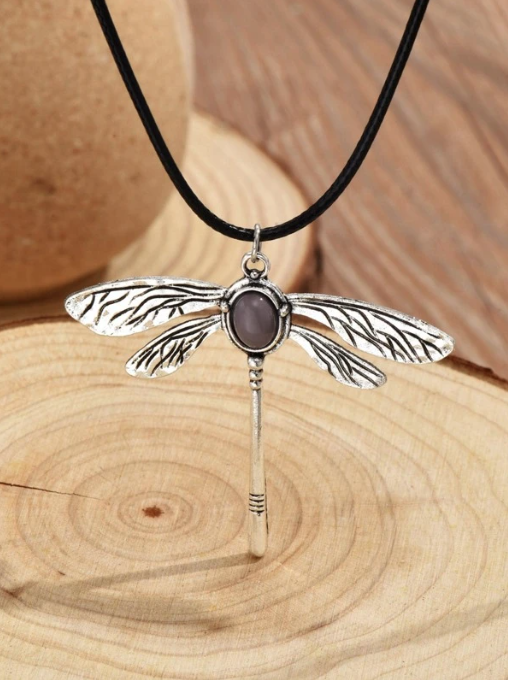 Dragonfly Adjustable Rope Necklace