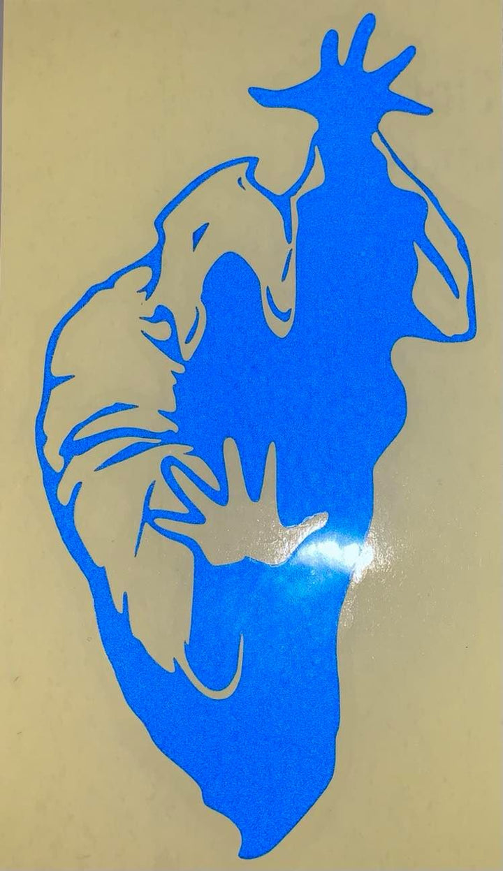 3" x 6" Ghoul / Ghost Decal (Blue or White)