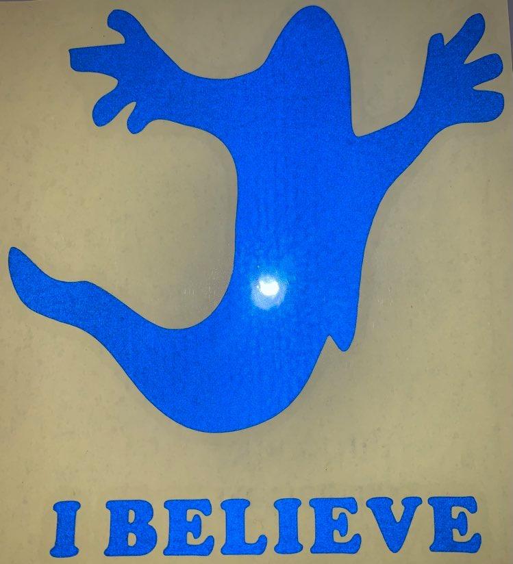 6" I Believe Ghost Decal / Sticker (Blue or White)