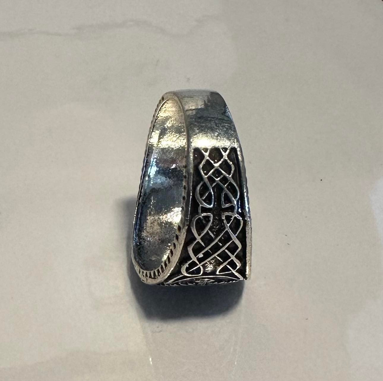 Celtic Weave / Viking Eagle Compass Ring