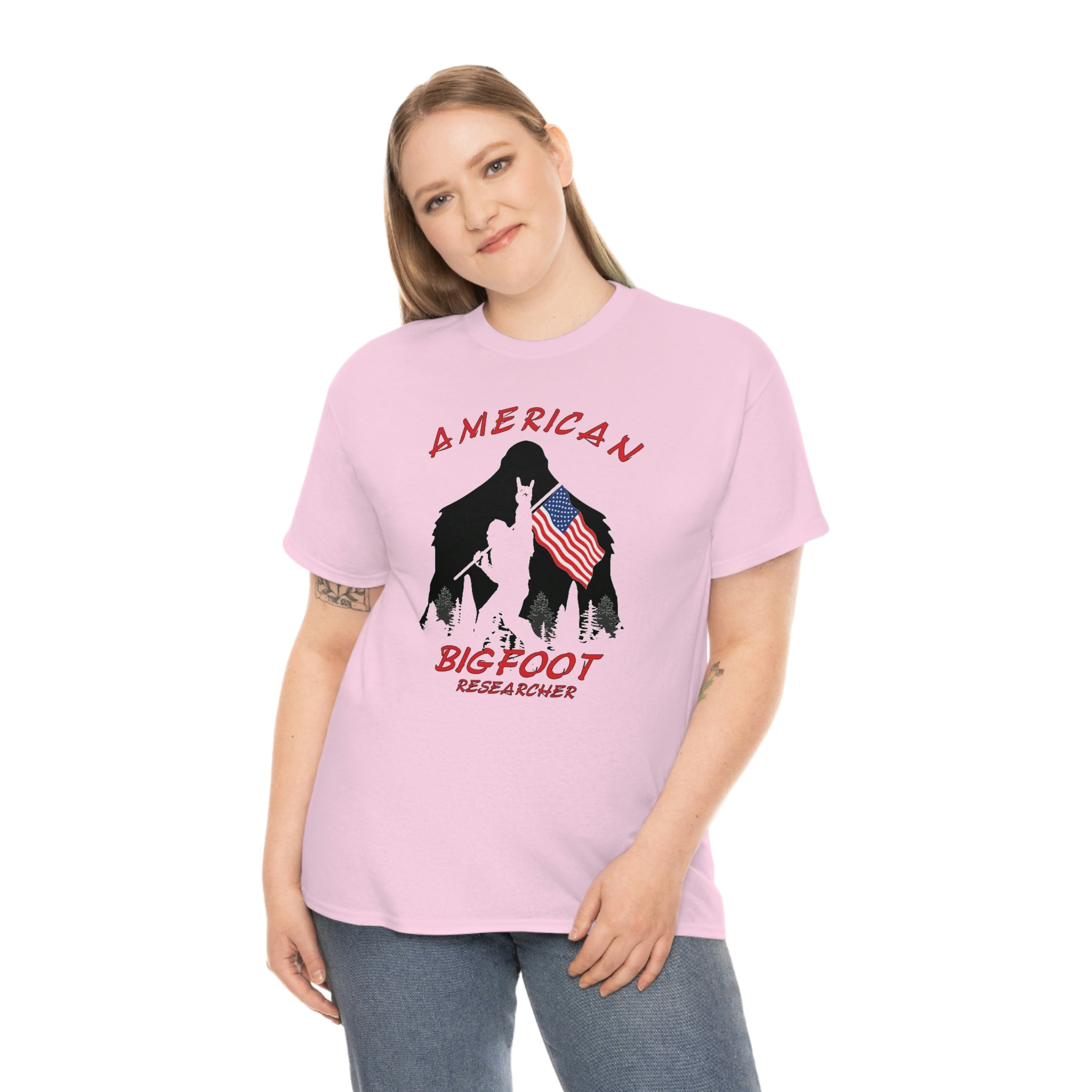 American Bigfoot Researcher - Unisex Heavy Cotton Tee