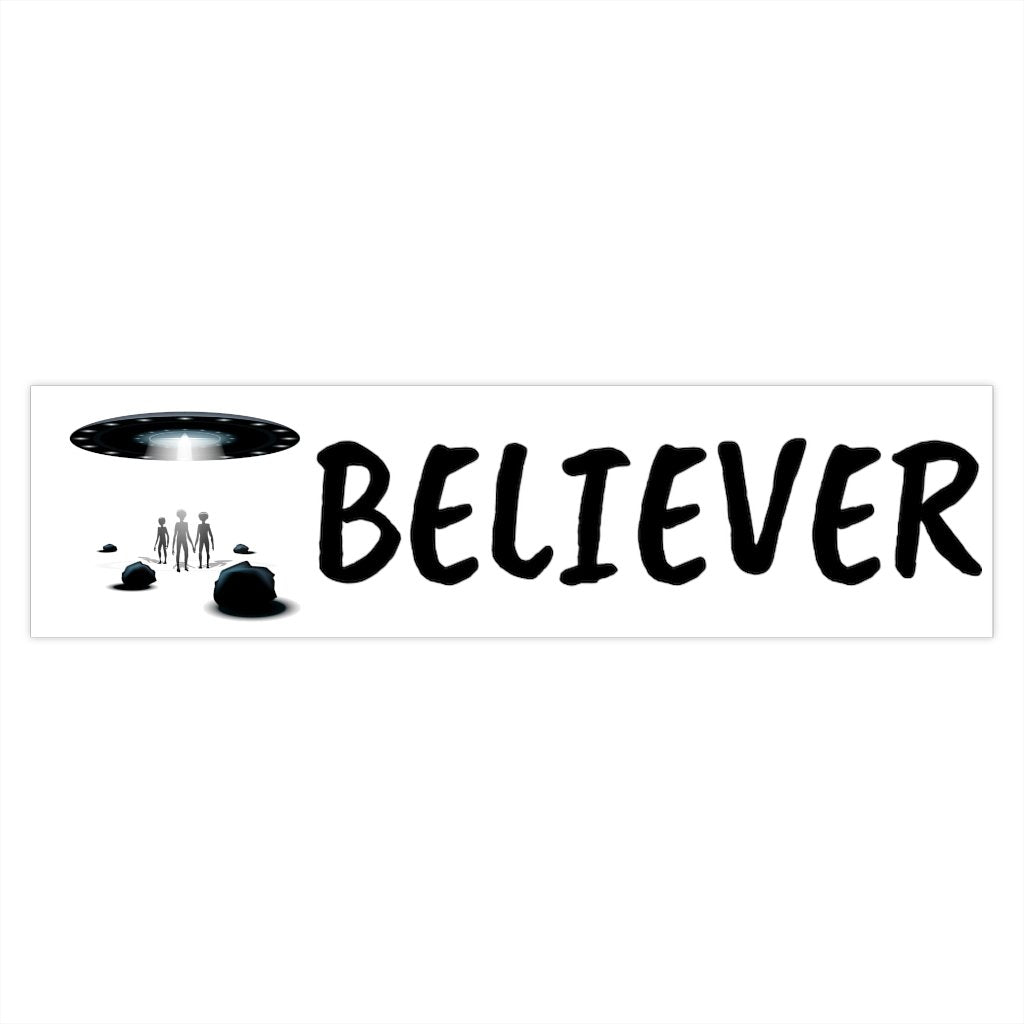 Alien UFO Believer Bumper Stickers (2 sizes)