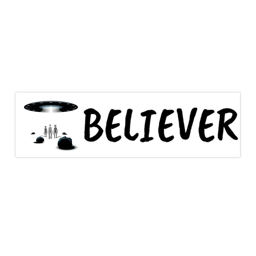 Alien UFO Believer Bumper Stickers (2 sizes)