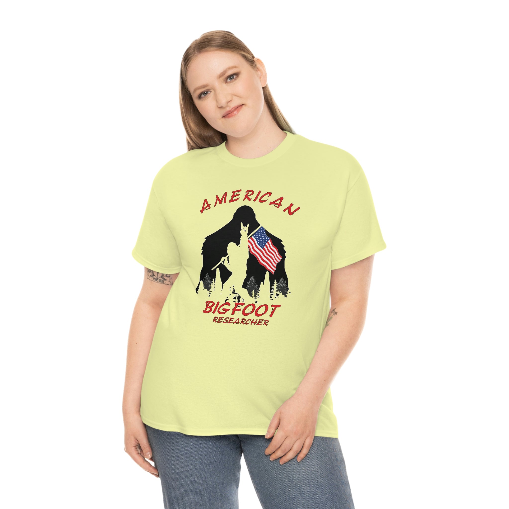 American Bigfoot Researcher - Unisex Heavy Cotton Tee