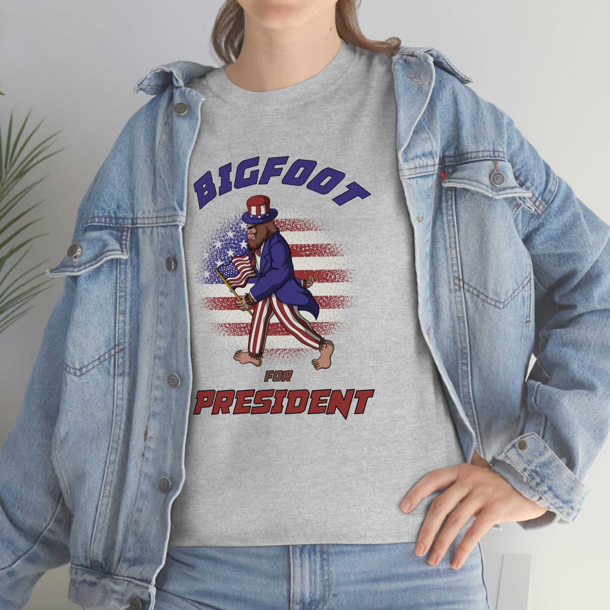 Bigfoot for President - Unisex Heavy Cotton Tee