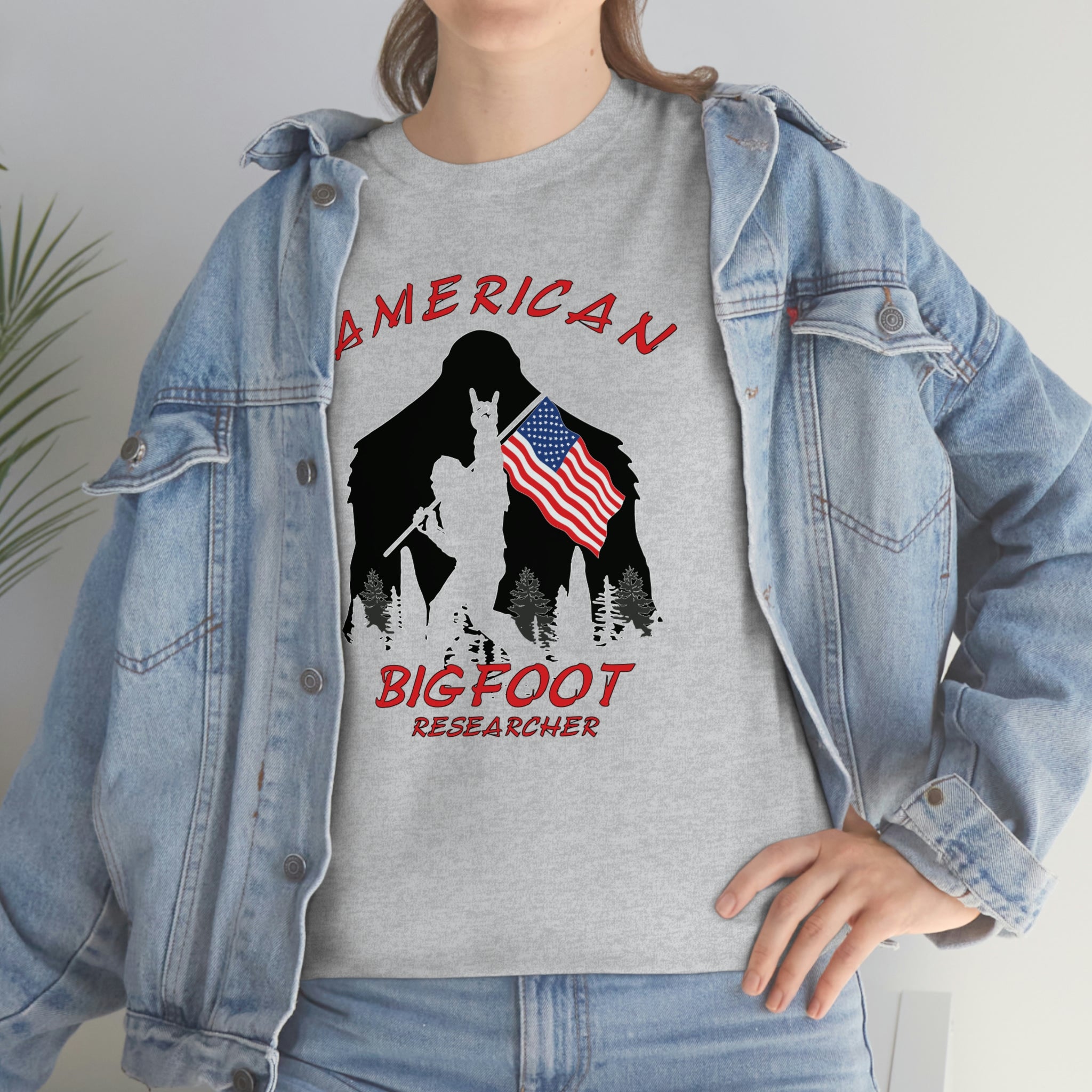 American Bigfoot Researcher - Unisex Heavy Cotton Tee