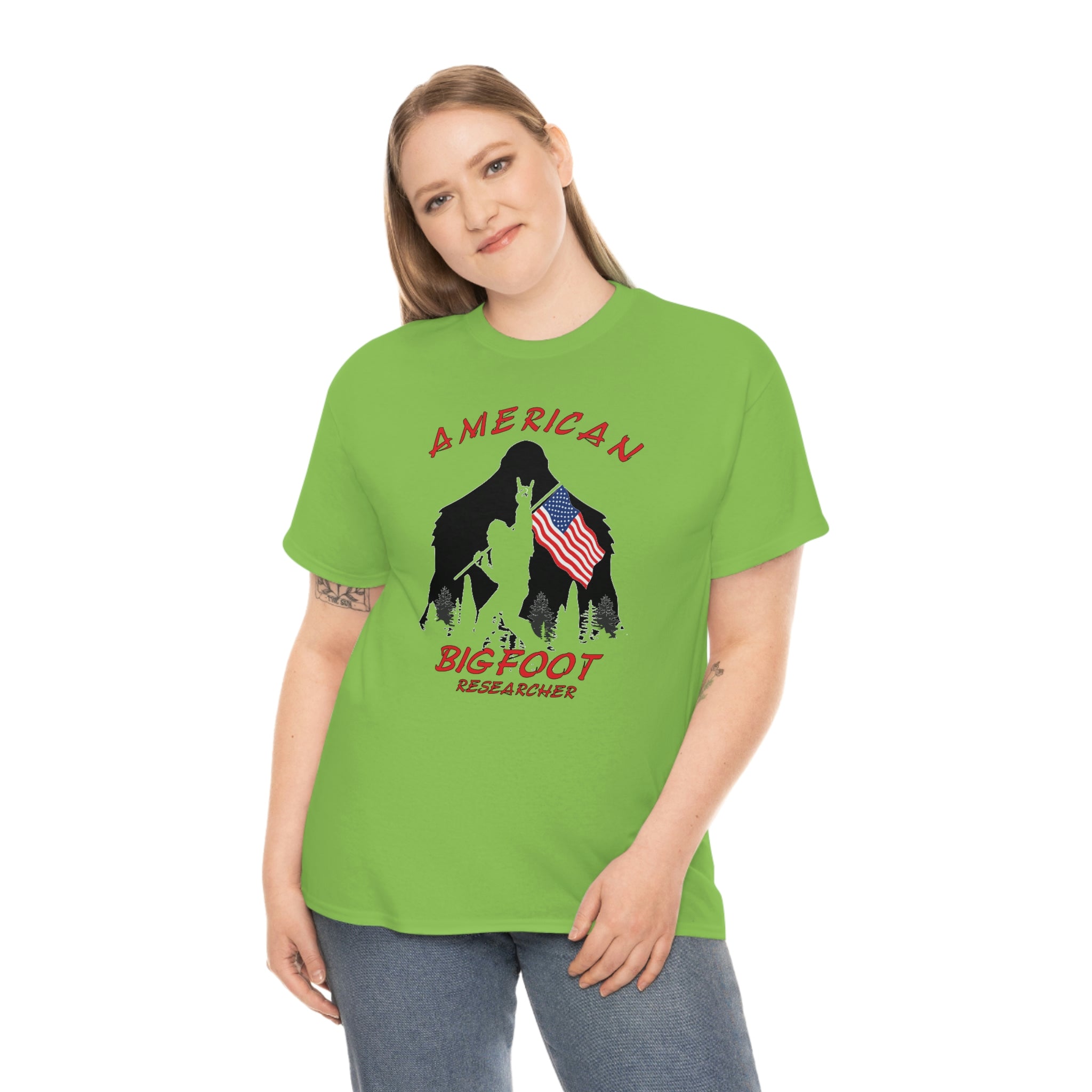 American Bigfoot Researcher - Unisex Heavy Cotton Tee