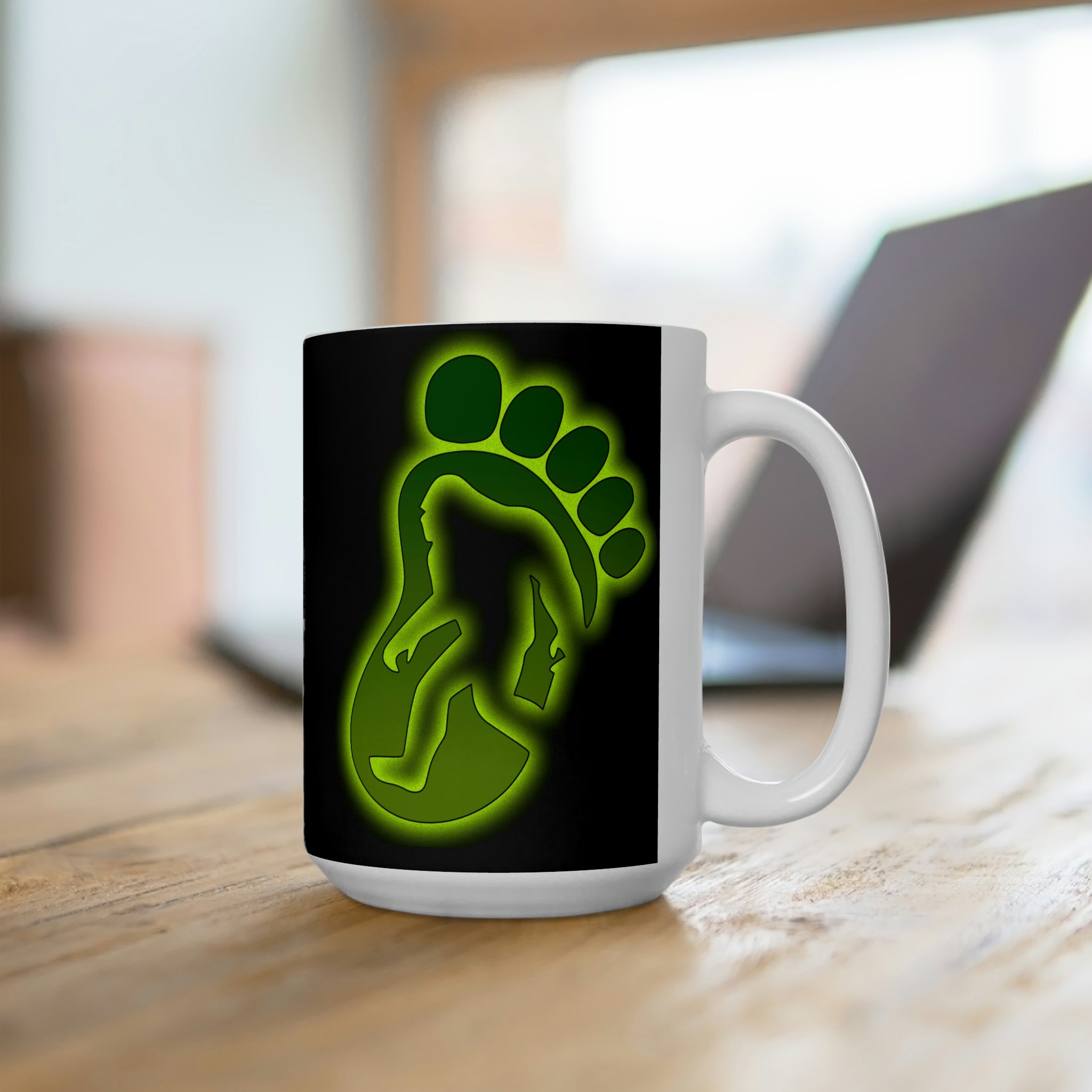 Glowing Big Foot - Ceramic Mug 15oz