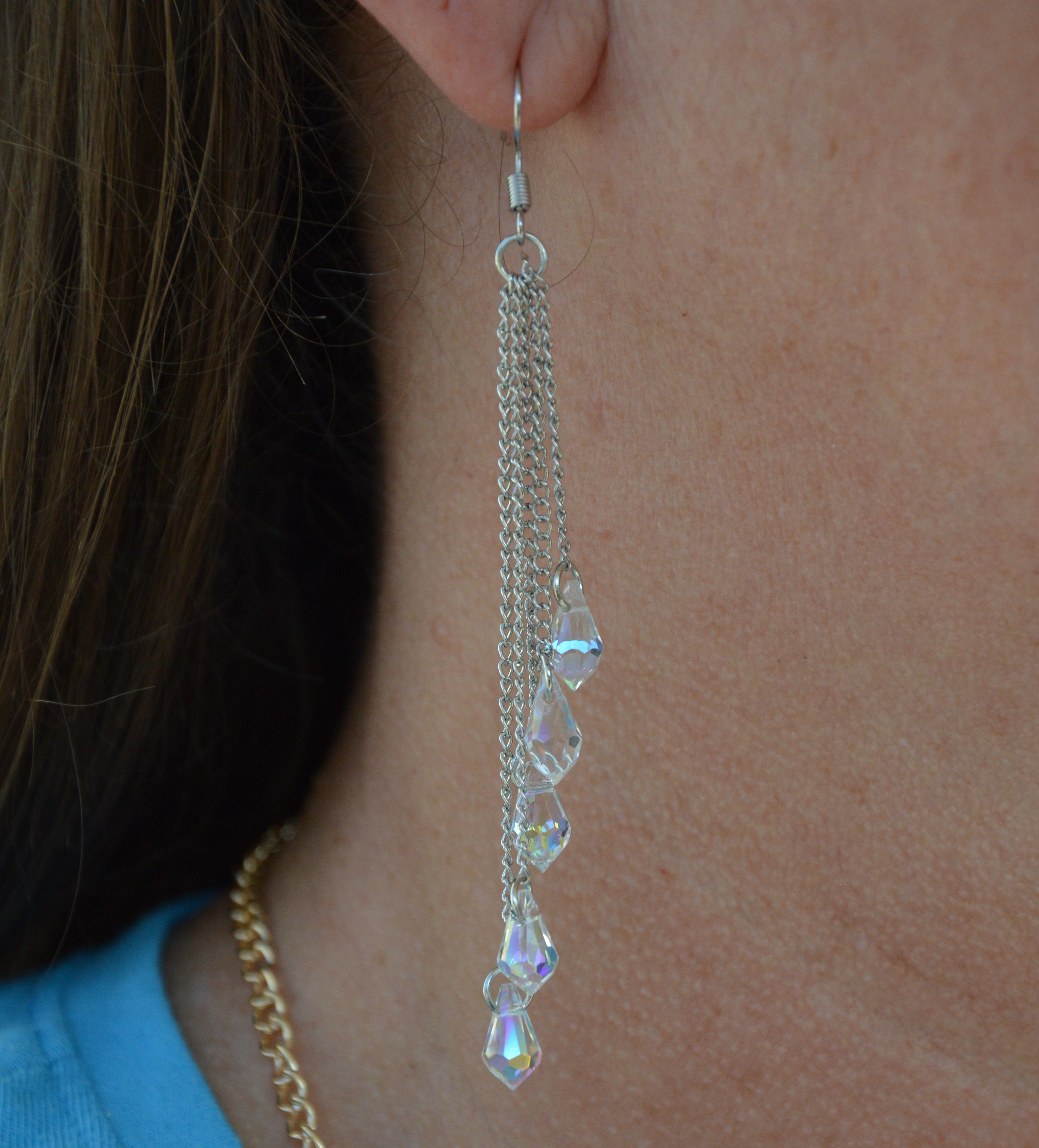 Crystal Prism Dangle Earrings