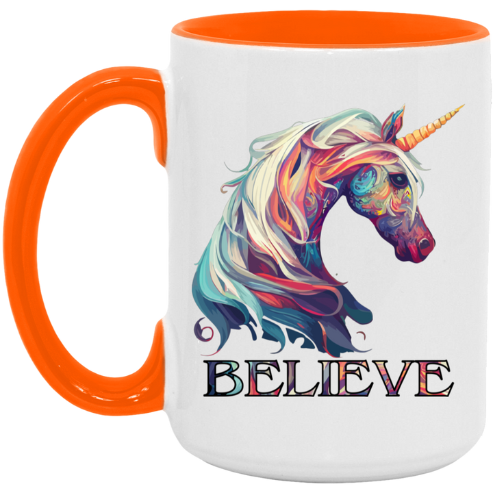 Believe Unicorn 15oz. Accent Mug