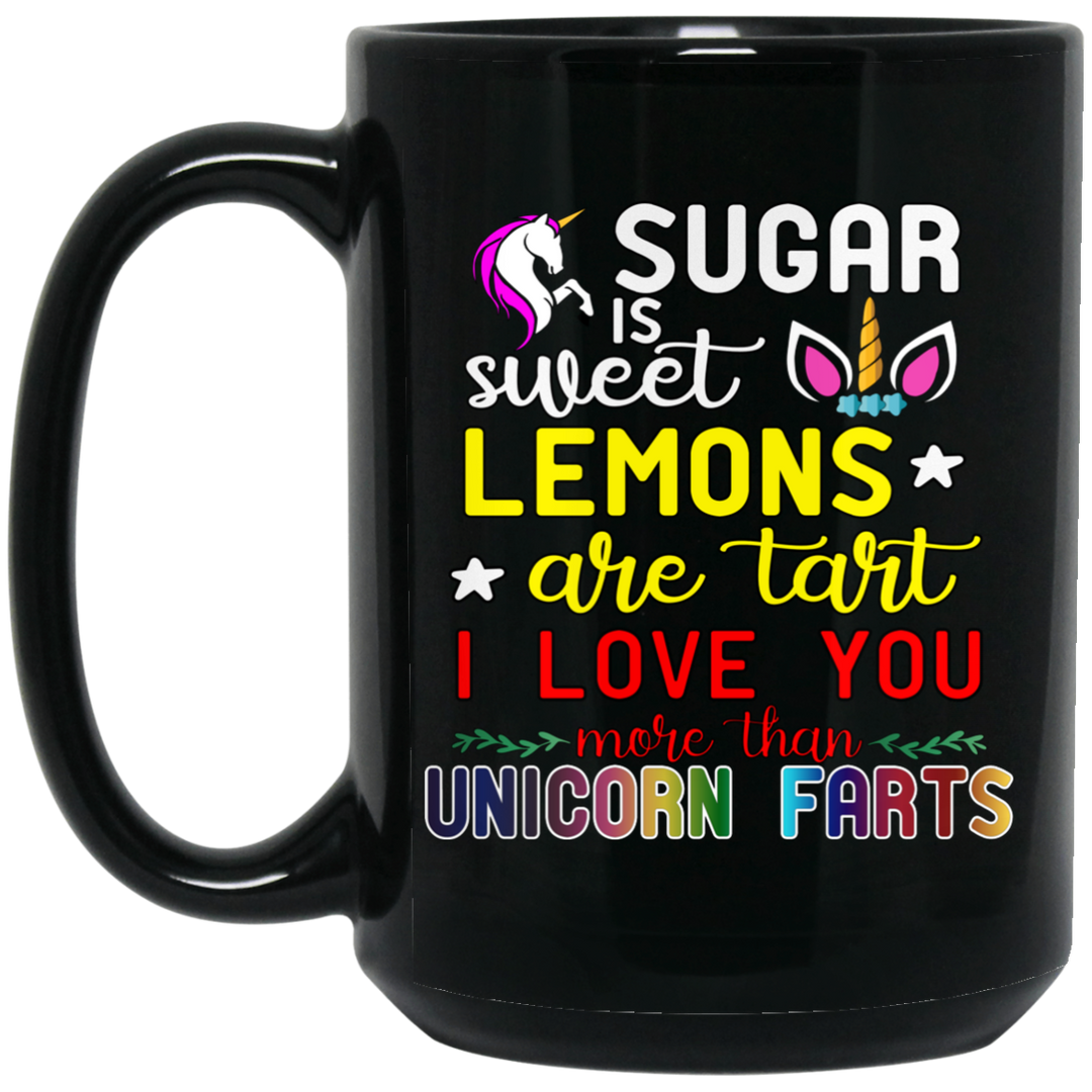 Unicorn Farts 15 oz. Black Mug
