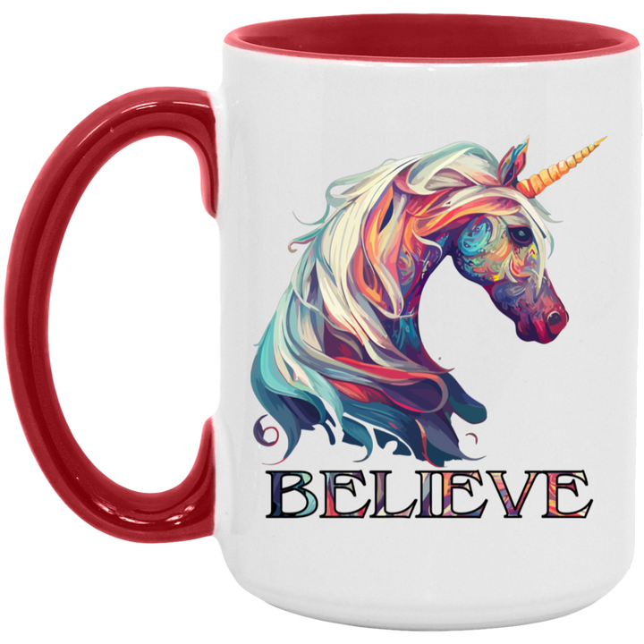 Believe Unicorn 15oz. Accent Mug