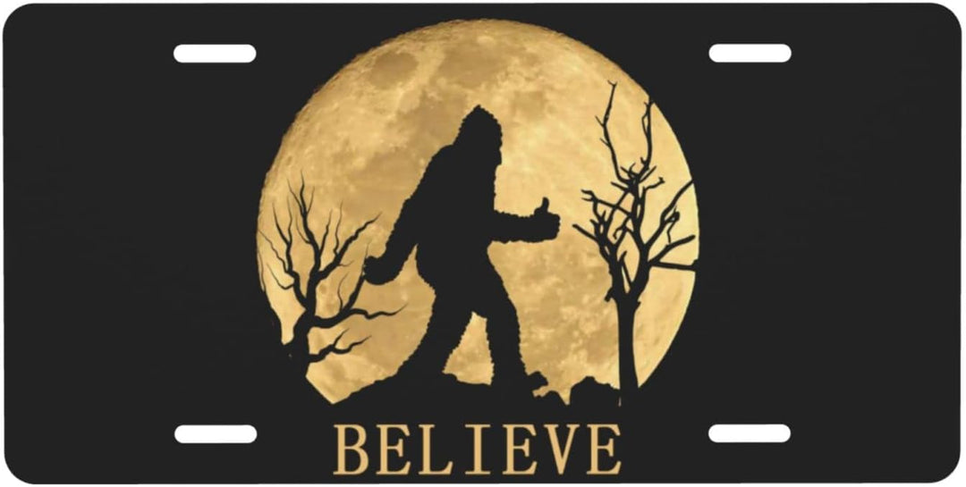 Bigfoot Believe or Alien With Bigfoot License Plate