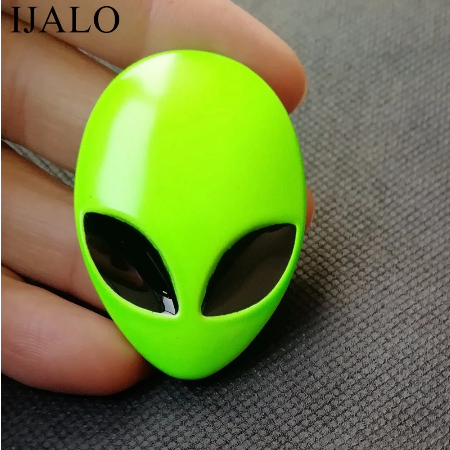 Green Metal UFO Emblem