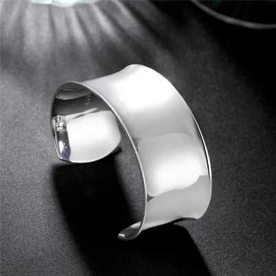 Sterling Silver 925 Wide Bangle