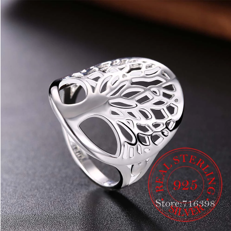925 Sterling Silver Tree Of Life Ring