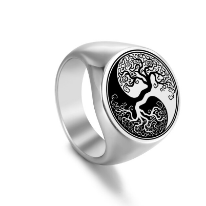 Yin Yang Tree of Life Ring