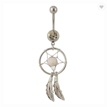 Dreamcatcher Belly Button Ring Zircon