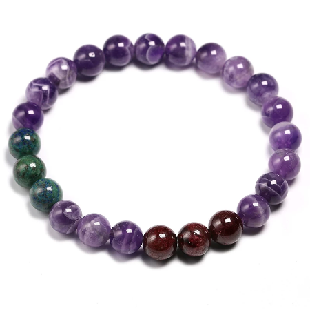 Natural Garnet Mala With Tassel (With or W/O Bracelet)