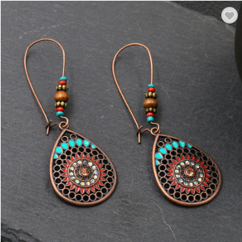 Boho Style Vintage Earring Set (8 pairs)