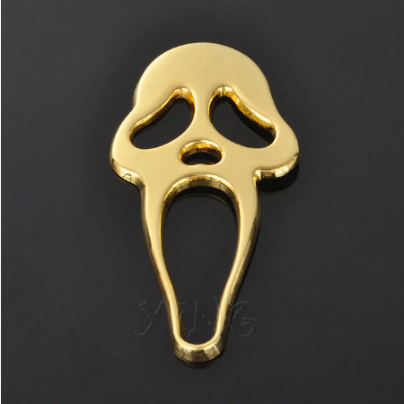Goulish Ghost Metal Decal (Gold or Silver)