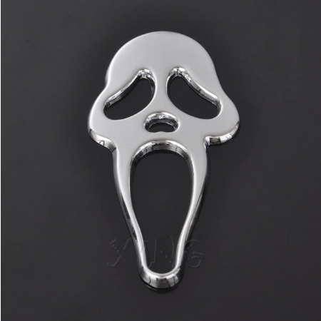 Goulish Ghost Metal Decal (Gold or Silver)