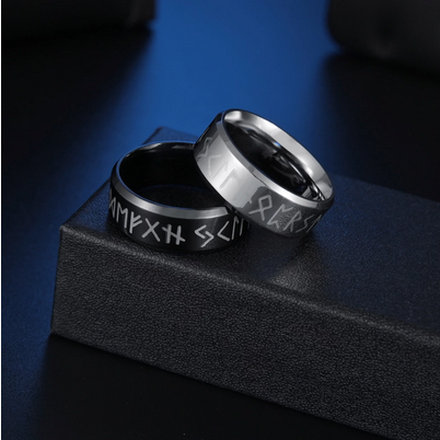 Viking / Nordic Double Letter Rune Ring