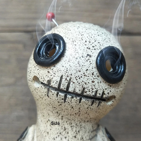 Resin Scary Voodoo Doll Incense Burner