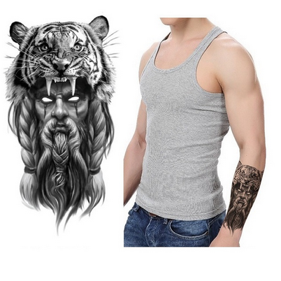 Tiger Shaman Henna Temporary Tattoo