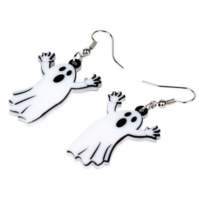 Ghost  Boo Acrylic Drop Earrings