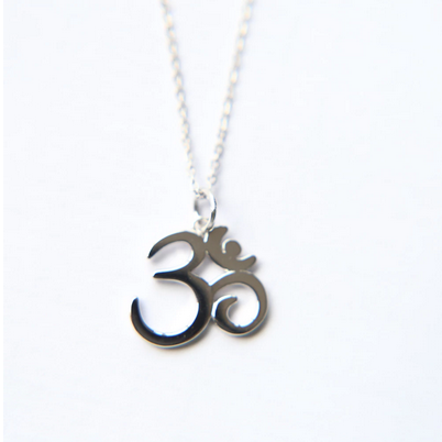 Om Sacred Symbol Necklace 925 Sterling Silver