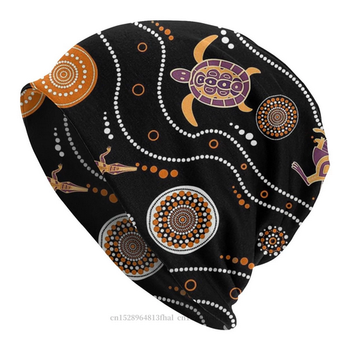 Australian Aboriginal Authentic Art Street Beanie Slouch