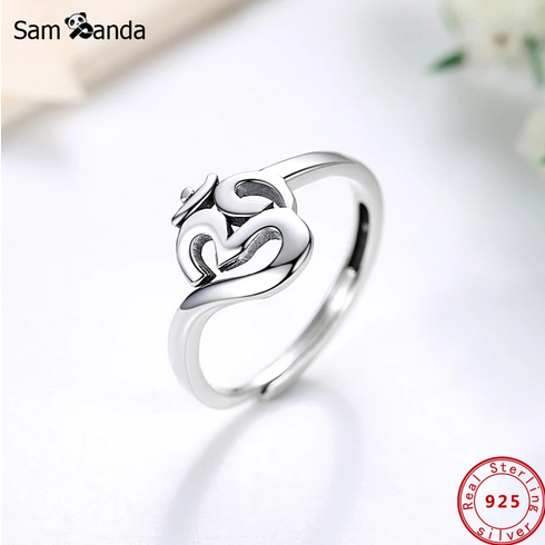 Sacred Om Symbol Adjustable Ring 925 Sterling Silver