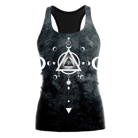 Wicca Symbols Backless Tank Top