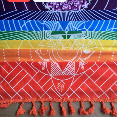 7 Chakra Multi-Use Tasseled Cloth