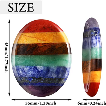 Chakra Worry Stone For Relaxation and Meditation