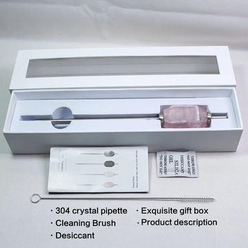 Eco-friendly Reusable Natural Crystal Stainless Steel Drink Straw With Brush (3 Styles)